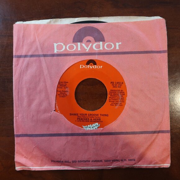 Polydor Other - Peaches & Herb 7" Vinyl Record Shake Your Groove Thing / All Your Love Polydor 1
